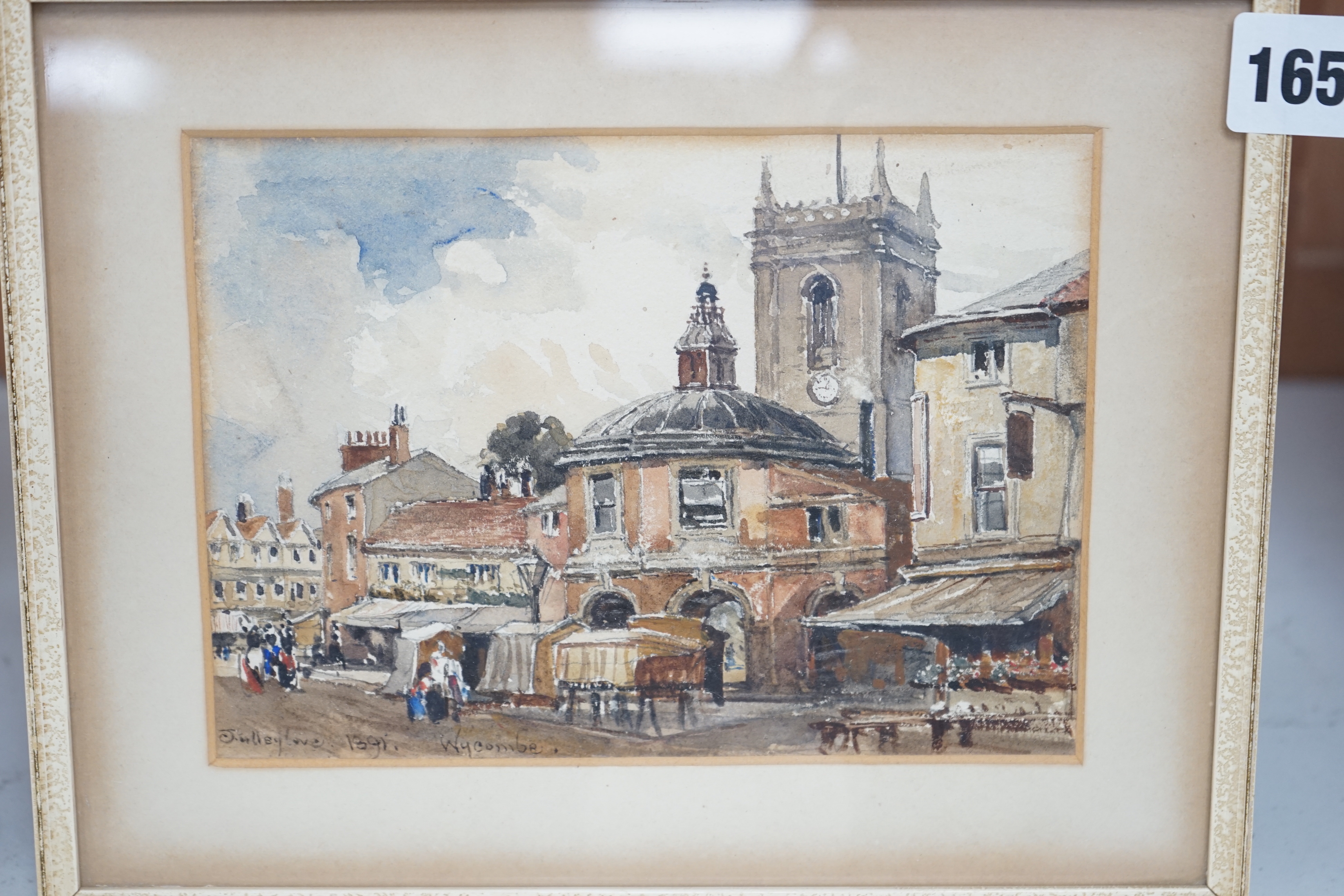 John Fulleylove (1845-1908) watercolour, ‘Wycombe’, signed and dated 1891, 12 x 17cm